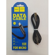 Кабель USB AM /micro USB 1,2м Hoco U58 2,4A чорний