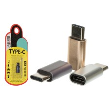 Перехідник USB microUSB to Type-C RT-OTO6 Metal