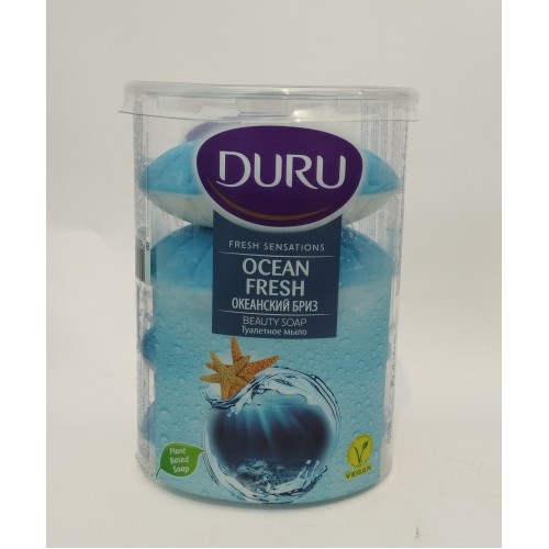 Акція Мило стакан Duru Fresh Ocean Fresh (Океанський бриз) 4х100гр