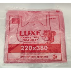 Пакет майка Luxe 22х38 Red /100шт