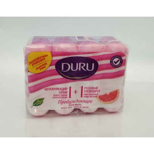 Акція Мило екопак Duru 1+1 Рожевий грейпфрут 4х80гр