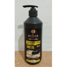 Гель для душу Dalas Men 3в1 Total clean дозатор /500мл