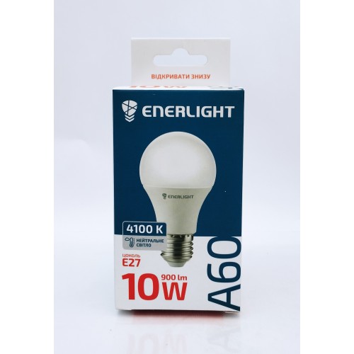 Електрична лампа світлодіодна Enerlight 10W 900лм Е27 нейтральне світло 2роки