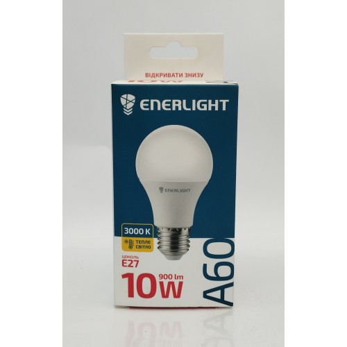 Електрична лампа світлодіодна Enerlight 10W 900лм Е27 тепле світло 2роки