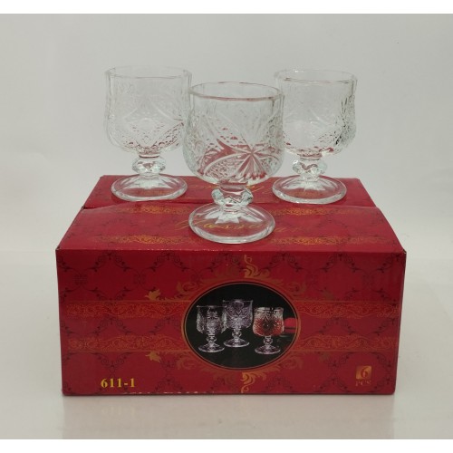 Чарка набір Glassware "Батерфляй" 40мл на ніжці /6шт 611-1