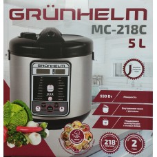 Акція Мультиварка Grunhelm МС-218 930Вт 218 програм (5л) нержавійка /шт