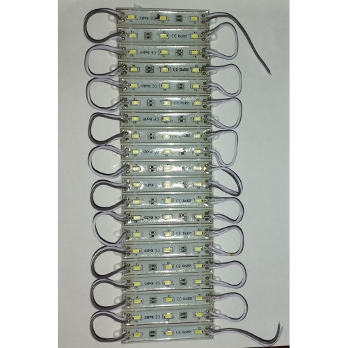 LED-смужка 3 діоди 3W 12v Білий ПОШТУЧНО