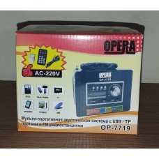Радіоприймач Opera OP-7719 mp3 /usb /SD /aux /акум. /пультДУ