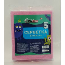Серветка віскозна PROdom для прибирання (300х360мм) /5шт
