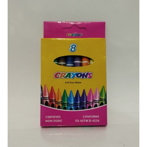 Олівці кольорові воскові Crayons /набір 8кол