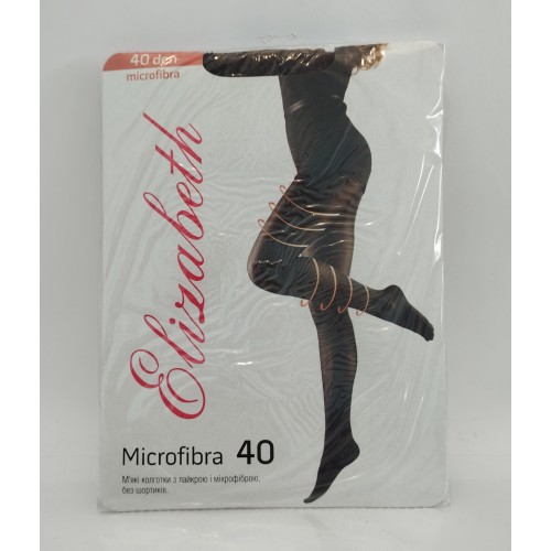 Колготки капронові Elizabeth Microfibra 40ден 2 розмір Чорний /шт