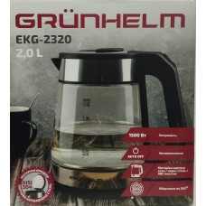 Акція Чайник електричний скло Grunhelm EKG-2320 2л н /диск 1500Вт чорний 12