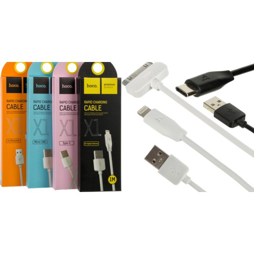 Акція Кабель USB AM /micro USB 1м Hoco Х1 2,4A білий