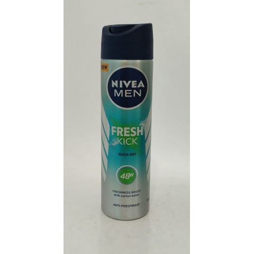 Акція Дезодорант чоловічий спрей Nivea Fresh kick (вибух свіжості) 150мл