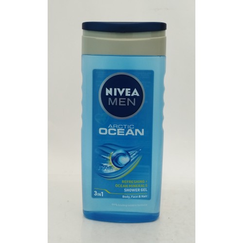 Гель для душу Nivea Men 3в1 для чоловіків Arctic ocean /250мл