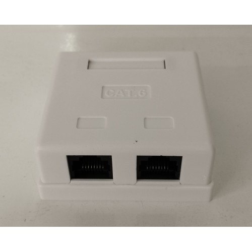 Мережева розетка 2хRJ45 Atcom 60252 cat 6e зовнішня
