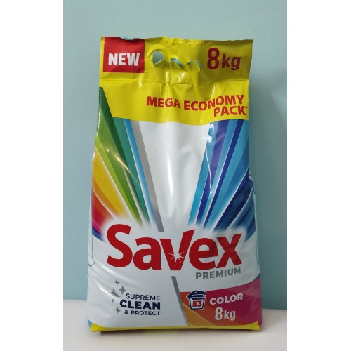 Акція Пральний порошок Savex автомат Parfum 2в1 Соlоr Premium Ек /8000гр