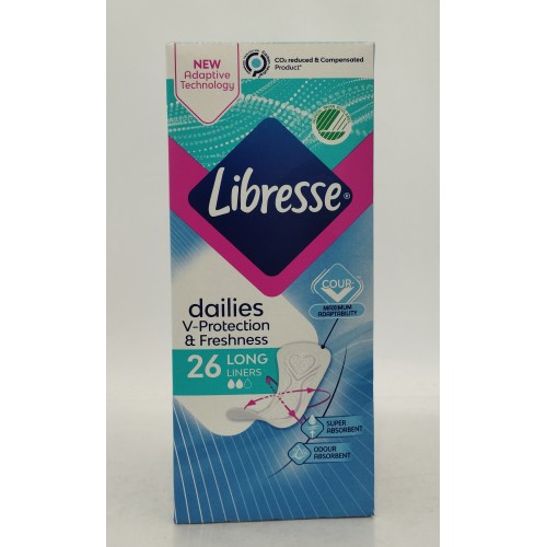 Акція Прокладки щоденні Libresse Daily Fresh Plus Long /26шт**