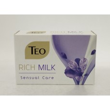 Акція Мило туалетне ТЕО Rich milk Sensuale care /90гр карт.коричневий