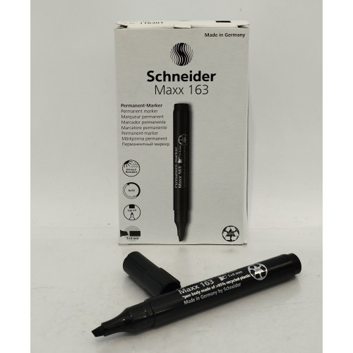 Маркер пермамент.Schneider 163 скошен.чорний 116301 /шт