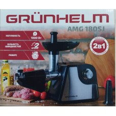 Акція Мясорубка електрична Grunhelm AMG180SJ 1800Вт(3насад.+нас.для томата) нержавійка
