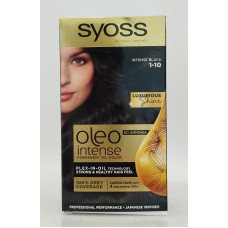 Фарба для волосся Syoss Oleo int. 1-10 глибокий чорний /набір без аміаку