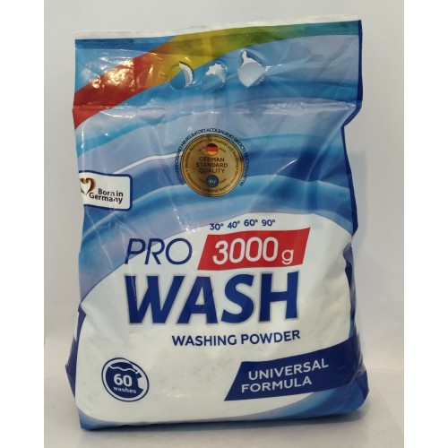 Акція Пральний порошок Pro wash універсальний /3000г