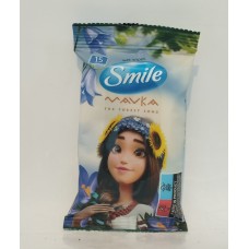 Акція Серветка волога Smile Mavка з вітаміном А С Е живлення та зволоження шкіри. /15шт