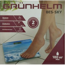 Ваги напольні електричні Grunhelm ВES-SKY скло (до 180кг)