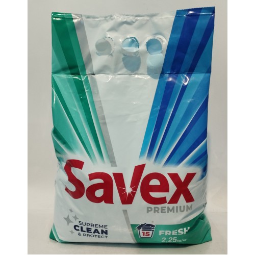Акція-15% Пральний порошок Savex автомат Fresh Premium /2,25кг