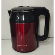 Акція Чайник електричний нержавійка Grunhelm EKS-1921R 2л.1500Вт н /диск (двошаровийкорп.)чорно-червоний