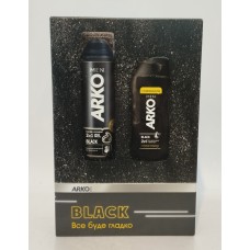 Набір чоловічий Arko black гель для гол 200мл+гельд /душа260мл