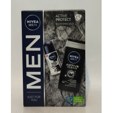 Набір чоловічий Nivea Active protect гель для душа 250мл.+дез.шарік.50мл