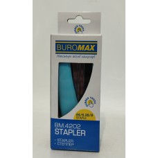 Степлер Buromax BM.4202-14 №24 (блакитний) 20л /шт