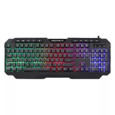 Акція Клавіатура USB Grunhelm KB-664WD LED підсвіт. Ігрова +multimedia чорна