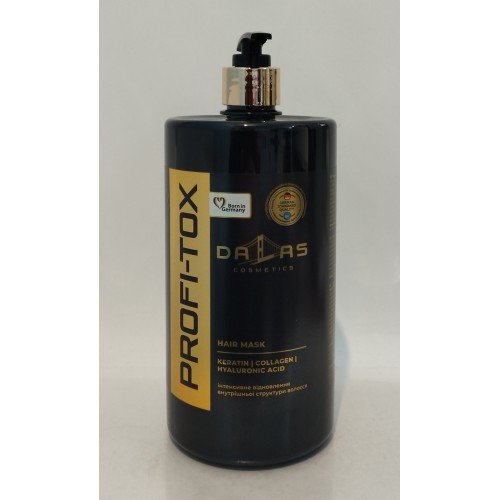 Маска Dallas Pro-Tox з кератином колагеном та гіалуроновою кислотою дозатор /900мл
