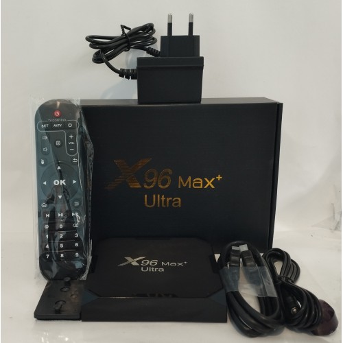 Телевізійна приставка Smart TV BOX X96 mах+ Ultra 4 /64 (android 11 Wi-fi, Lan, Amlogic s905x4) 14днів