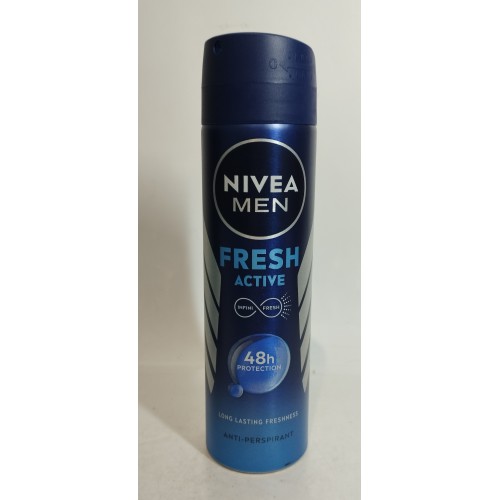Акція Дезодорант чоловічий спрей Nivea Fresh Active (активна свіжість) 150мл