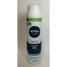 Гель для гоління Nivea для чутливої шкіри міттєвий захист /200мл