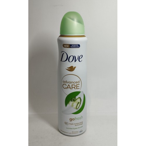 Акція Дезодорант жіночий спрей Dove Дотик свіжості (огірок, зелений чай ) /150мл