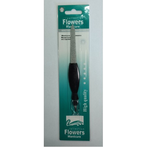 Пилочка для нігтів Flowers E824 2в1 з різцем мала /шт