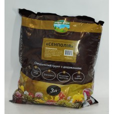 Грунт для сенполій 3л. Файна земля (торф, перліт, пісок, крейда, кокос) РН5,8-6,5 /шт