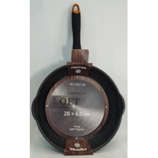 Акція Сковорода алюмінієва Pepper PR-2307-28 Loft покриття Marble 28см*6,0 без кришки (пресов. алюм, антиприг.керамічна покр) /шт