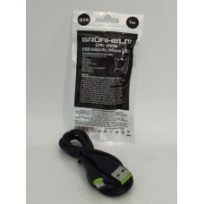 Акція Кабель USB AM /micro USB 1м Grunhelm GMC-01MB 2,1A чорний