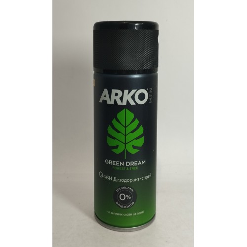 Акція Дезодорант чоловічий спрей Arko Green Dream /150мл