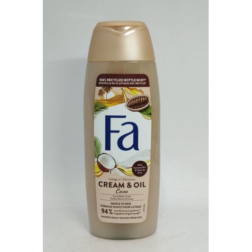 Акція Гель для душу Fa Cream & oil (з олією кокоса та олії какао) /250мл