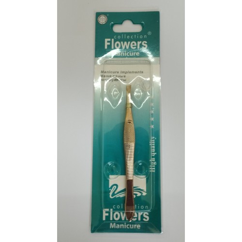 Пінцет косметичний Flowers E710 косий фігурний /шт