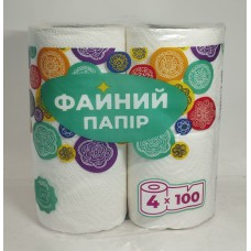 Акція Папір туалетний Файний папір двошаровийбілий /4 шт