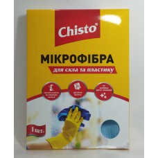 Акція Серветка мікірофібра Chisto для скла, вікон та пластику (35х35см) /шт