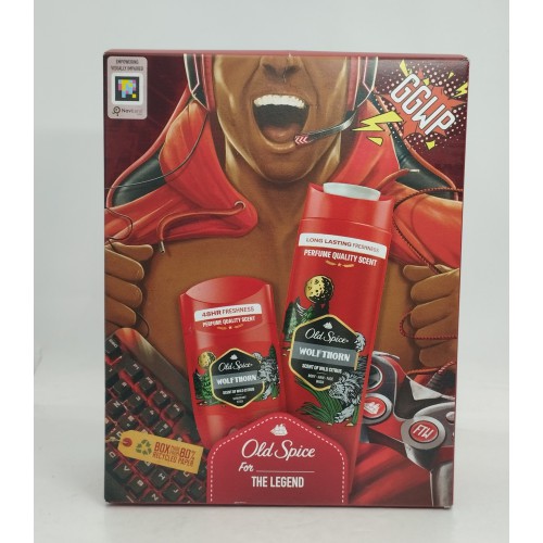 Акція Набір чоловічий Old Spice Wolfthorn Гель для душу 250мл +тв.део а /п 50мл